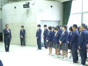 出雲市総体壮行式1