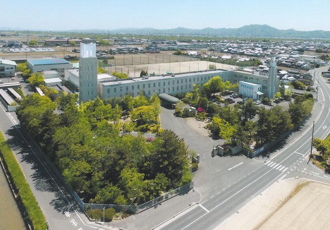 緑の樹木に囲まれた校舎