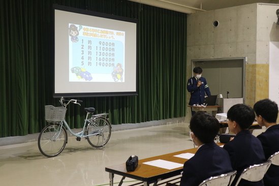 交通安全教室の様子
