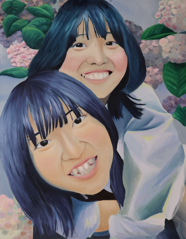 2作品目 油彩 人物画 二人