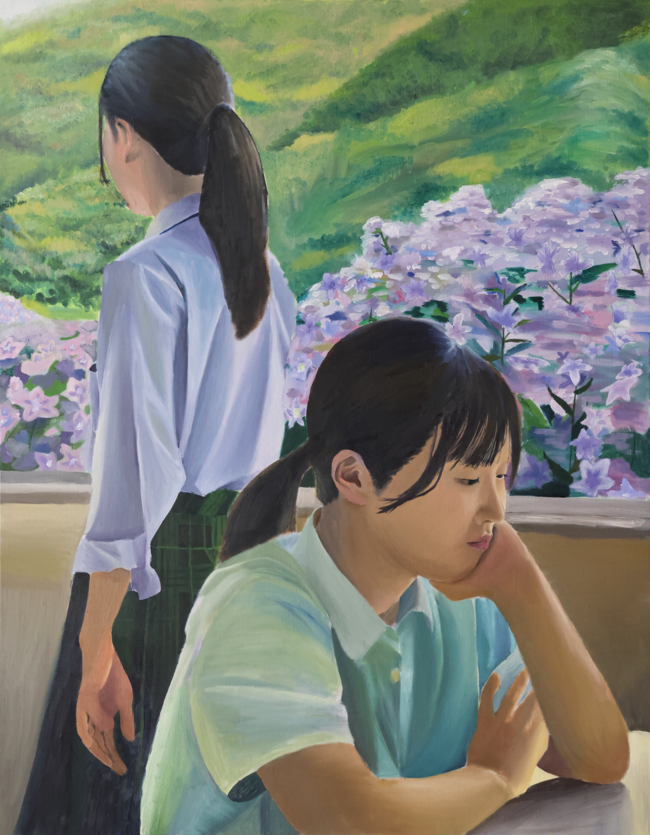 3作品目 油彩 人物画 二人